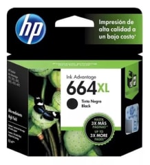 TINTA INK ADVANTAGE 664XL BLACK 8,5ML HP ORG