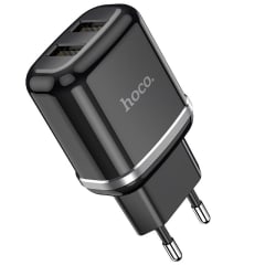 DUAL PORTS USB CHARGER 2.4A N4 OUTPUT MAX HOCO