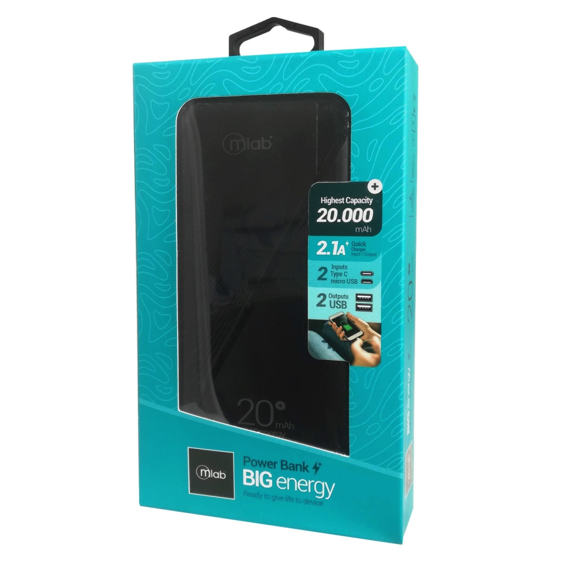POWER BANK BIG ENERGY 20.000MAH 2.1A MLAB2