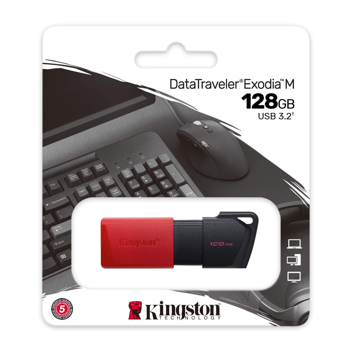 PENDRIVE 64GB KINGSTON 128GB DATA TRAVELER EXODIA M ROJO2