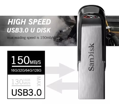 SANDISK PENDRIVE ULTRA FLAIR USB 3.0 128GB2