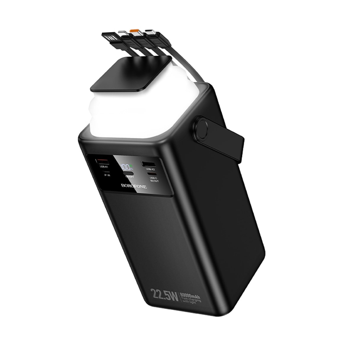 Powerbank Borofone BJ65B High 22.5W+PD20W+4 cables, 80000mAh3