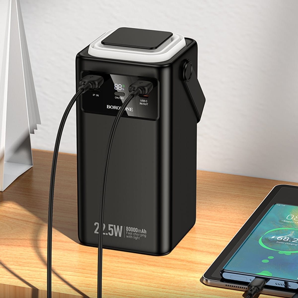 Powerbank Borofone BJ65B High 22.5W+PD20W+4 cables, 80000mAh4