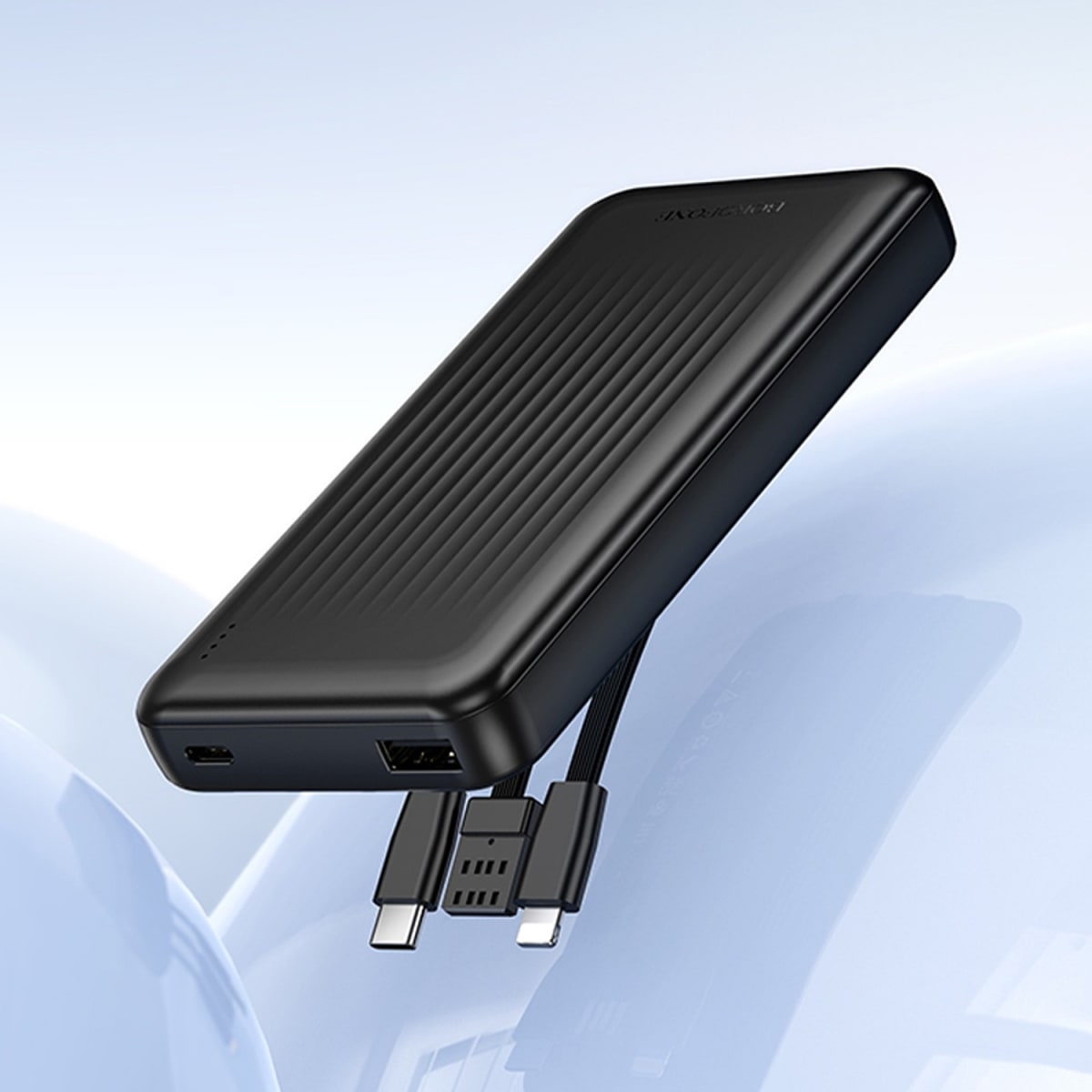 BOROFONE ULTRA-THIN POWER BANK 10000 MAH BUILT-IN 3 CABLES6