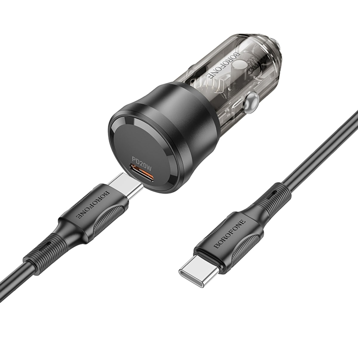 BOROFONE 20W SINGLE PORT CAR CHARGER SET BZ246