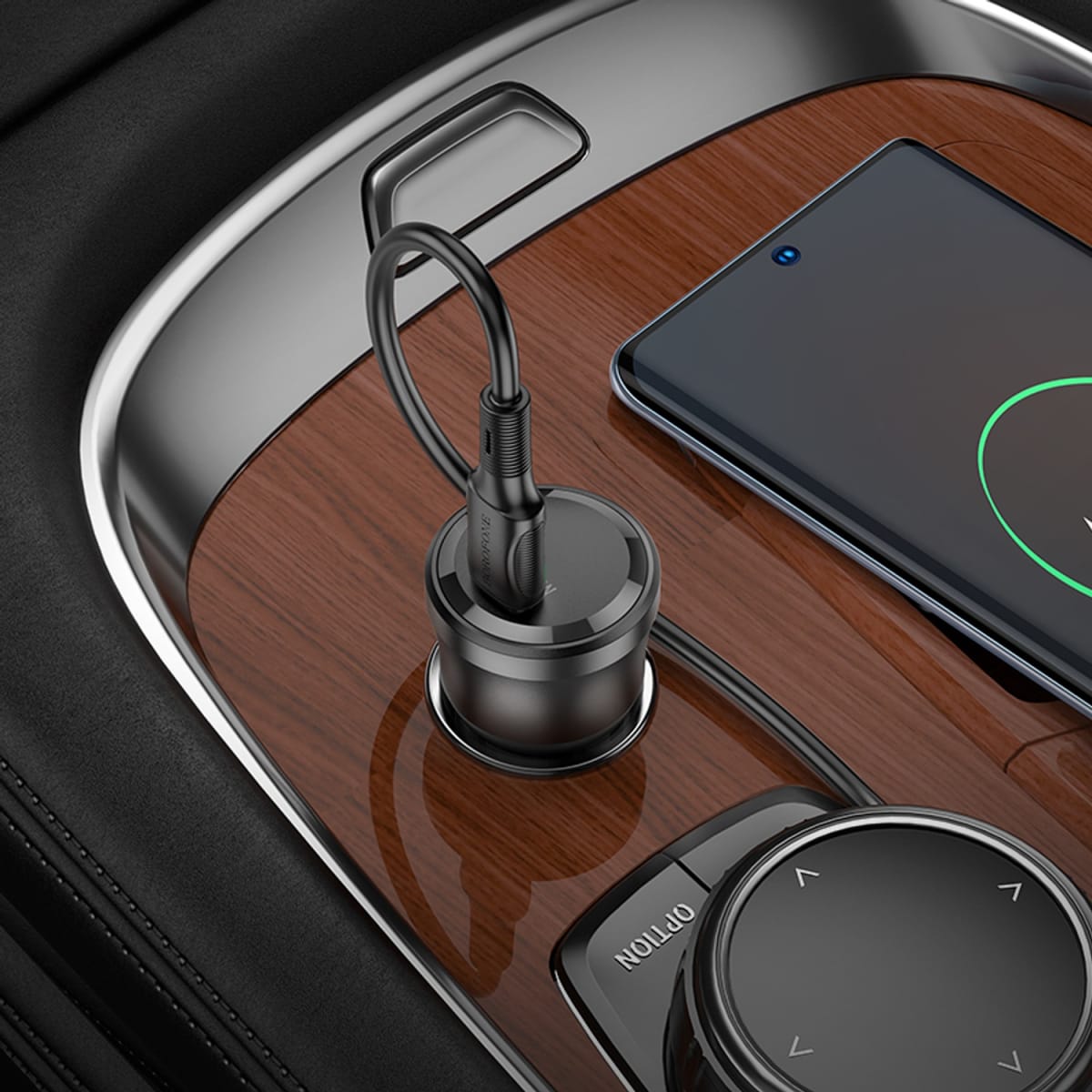 BOROFONE 20W SINGLE PORT CAR CHARGER SET BZ244