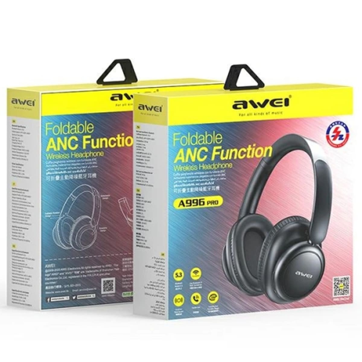 AWEI FOLDABLE ANC FUNCTION WIRELESS HEADPHONE A996 PRO2