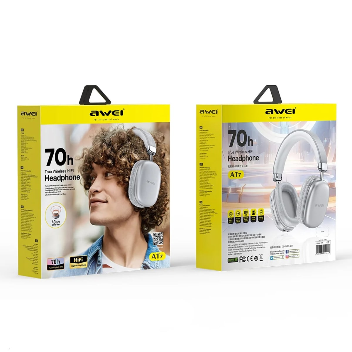 AWEI 70H TRUE WIRELESS HIFI HEADPHONE  AT72