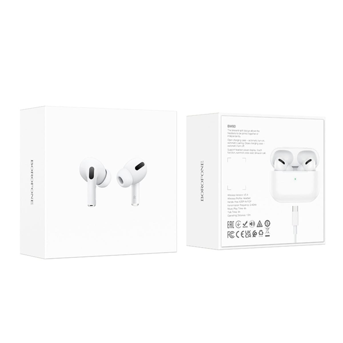 BW80 TRUE WIRELESS STEREO HEADSET BOROFONE 4H 10M2