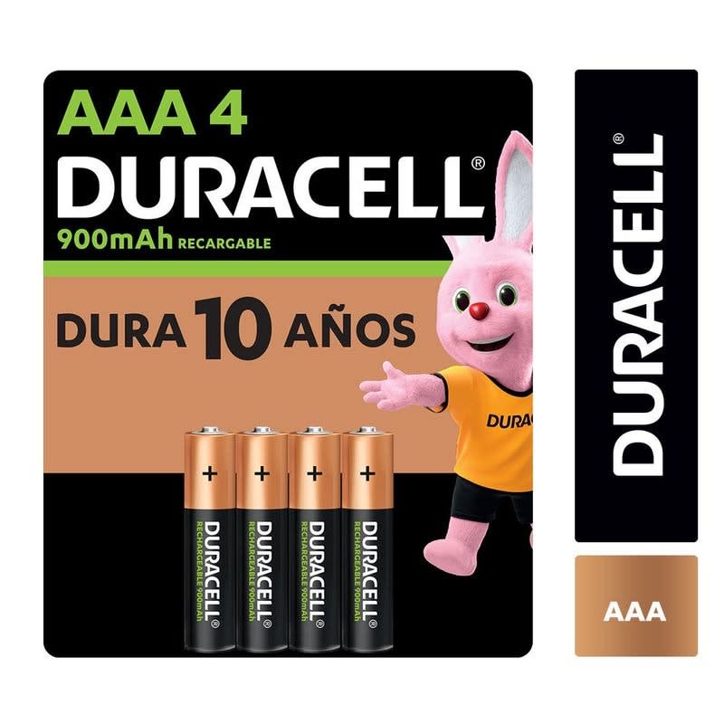 PILA AAA X 4 RECARGABLE DURACELL 0