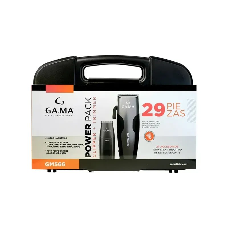 POWER PACK CLIPPER + TRIMMER GAMA GM566 29PIEZAS 0