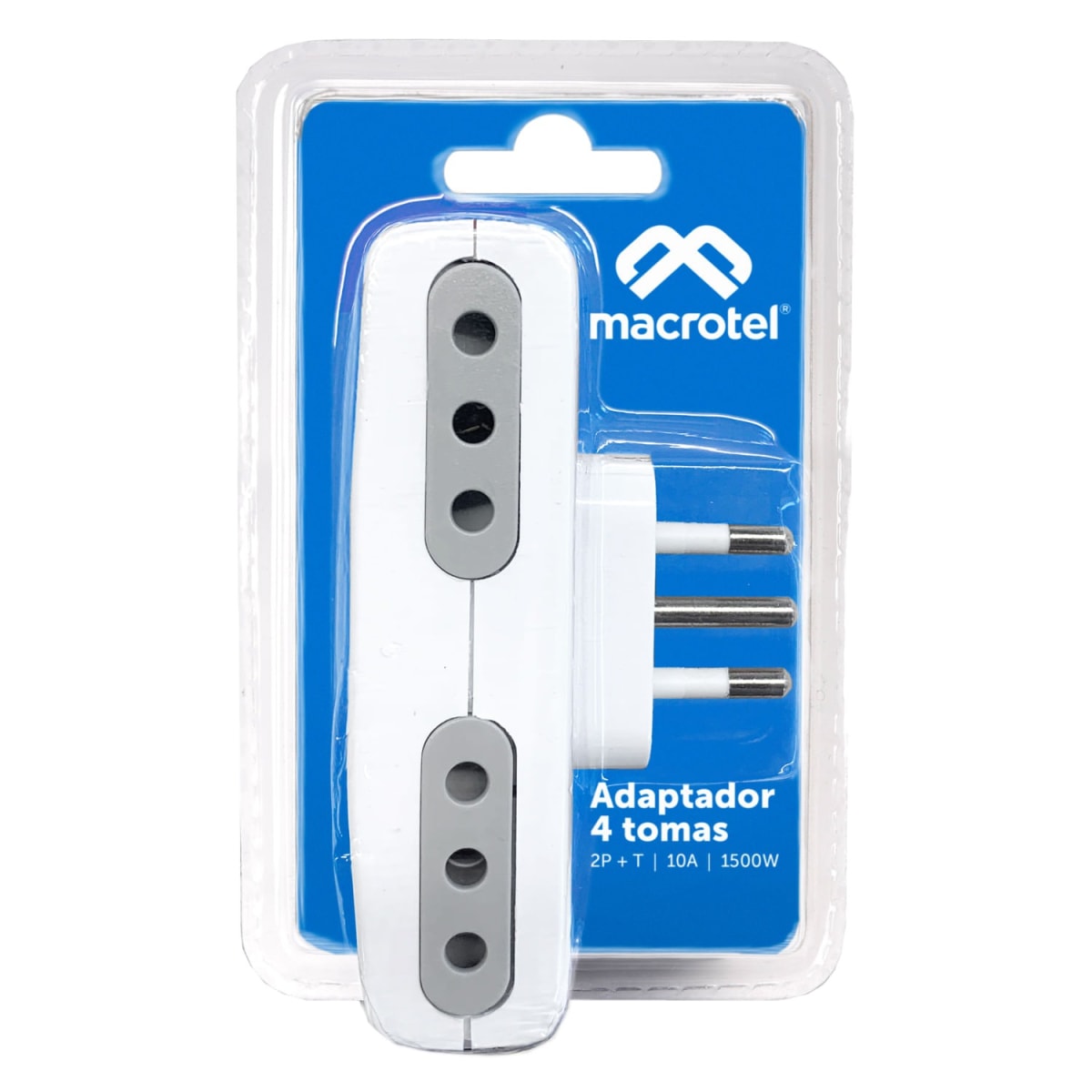 MACROTEL ADAPTADOR 4 TOMAS 2P+T 10A 1500W2