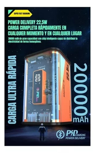 MASTER-G PORTABLE CHARGER 20.000 MAH 22.5W5
