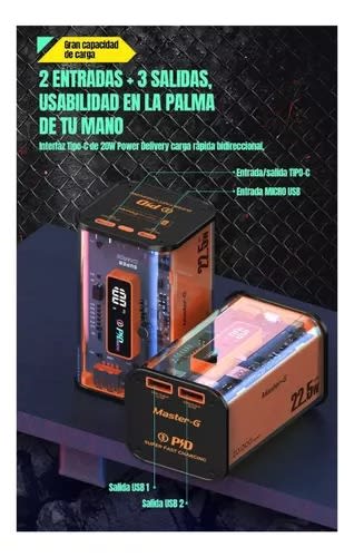 MASTER-G PORTABLE CHARGER 20.000 MAH 22.5W4