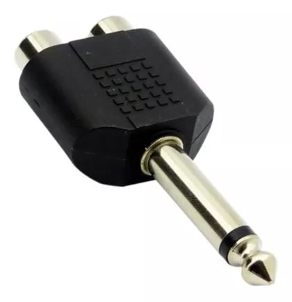 ADAPTADOR DE 2 RCA A PLUG 6.3 MONO2