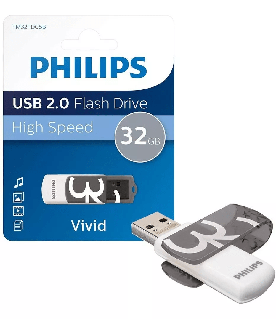 PHILIPS USB 2.0 FLASH DRIVE 32GB HIGH SPEED  VIVID2