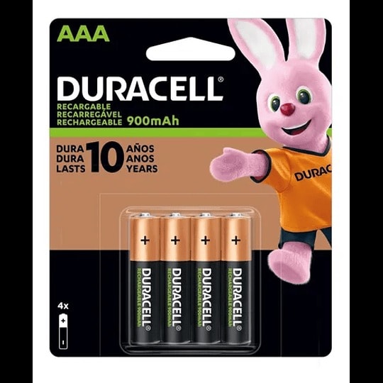 PILA AAA X 4 RECARGABLE DURACELL3