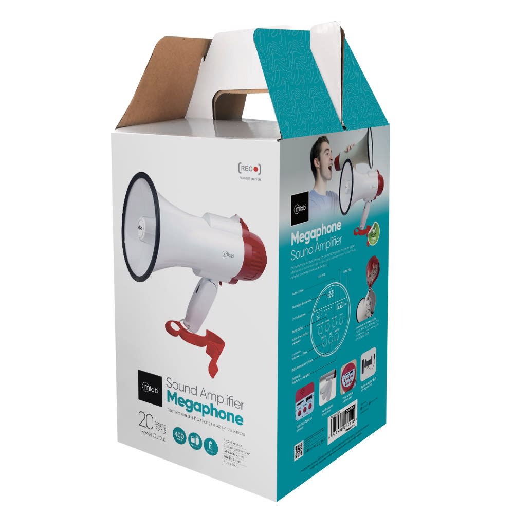 SOUND AMPLIFIER MEGAPHONE 20 WATTS RMS 400METROS MLAB 0