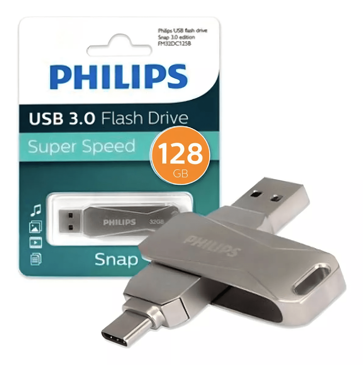 PHILIPS USB 3.0 FLASH DRIVE SNAP 128GB 0