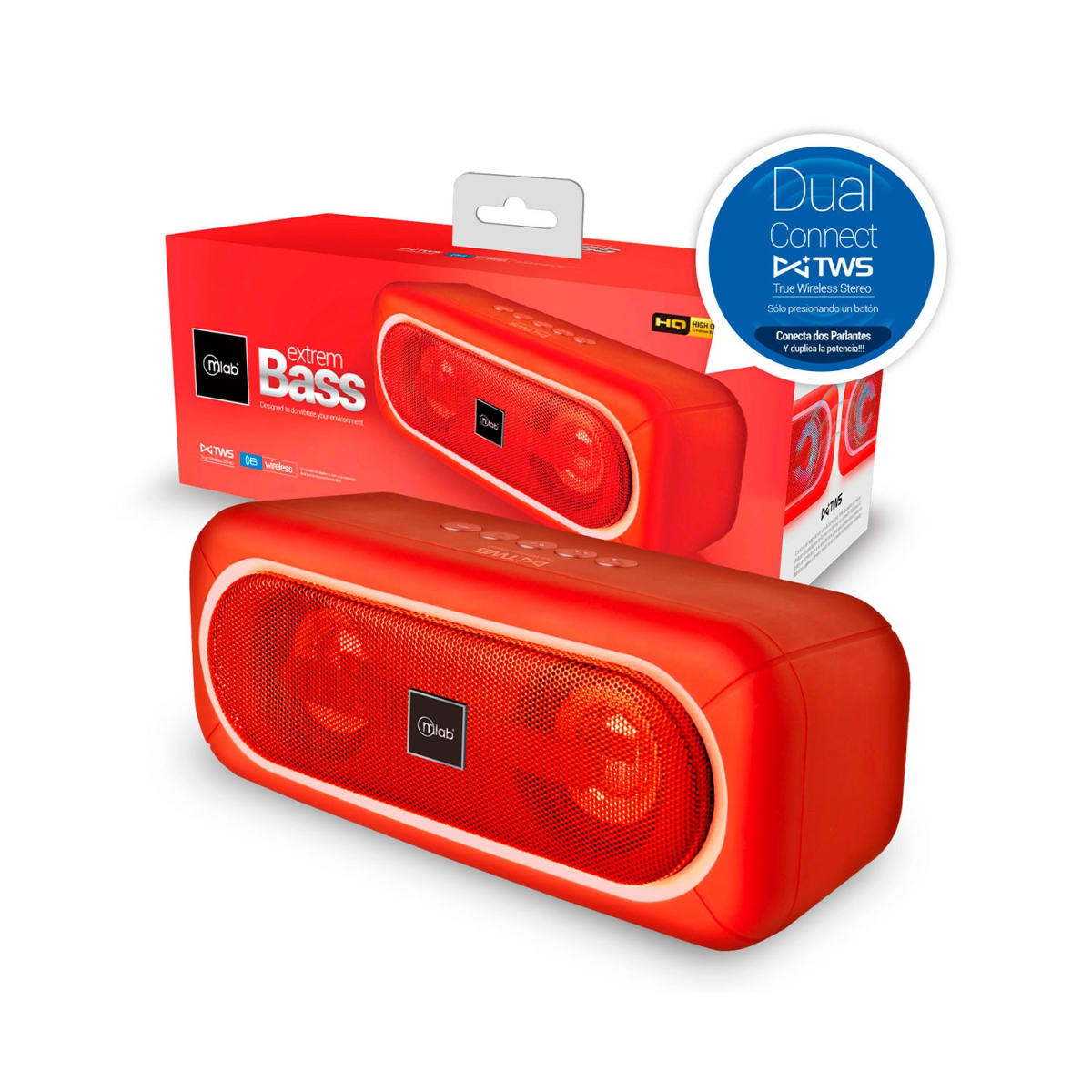 Parlante Extrem Bass – Tws Red Mlab4