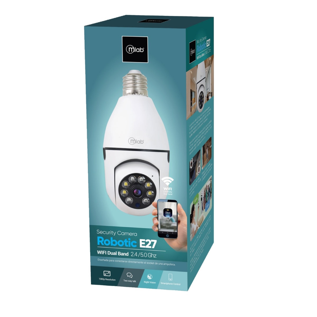SECURITY CAMERA ROBOTIC E27 WIFI 2.4/5.0GHZ DUAL BAND MLAB3