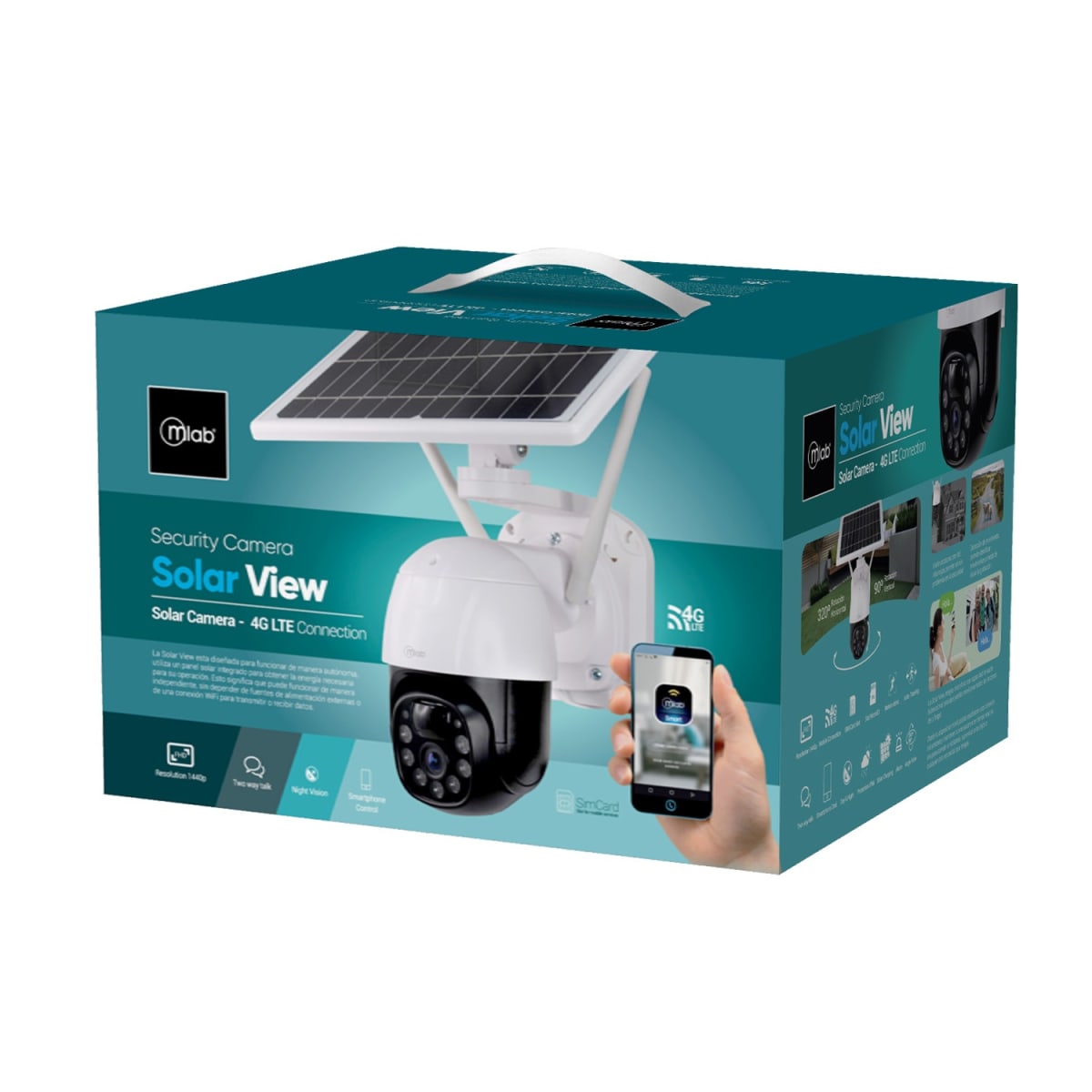 SECURITY CAMERA SOLAR VIEW MLAB 4G LTE CONNECTION 320°/90°8