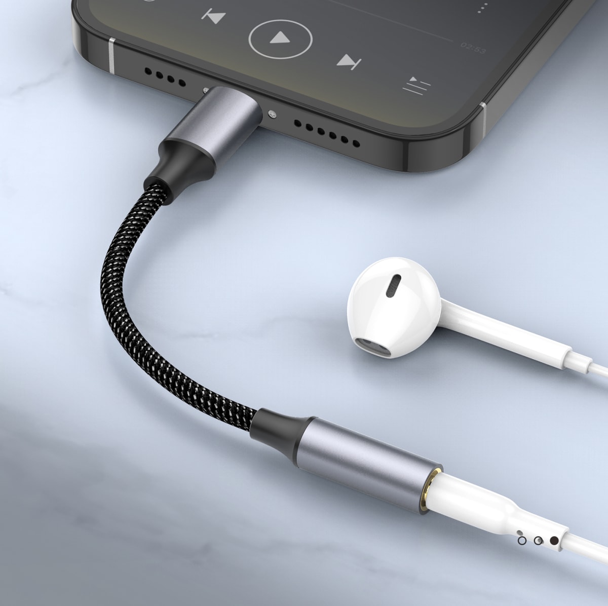 ADAPTADOR AUDIO CABLE BM30 LIGHTNING FONENG3