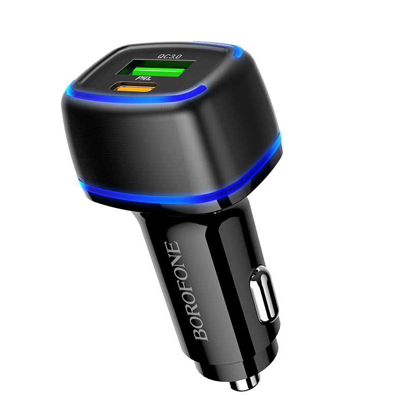 BOROFONE CAR CHARGER DUAL PORT USB - TYPE C 20W BZ14A 3