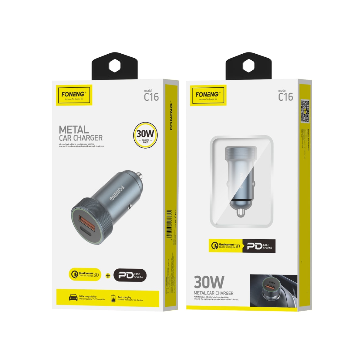 METAL CAR CHARGER FONENG C16 30W1