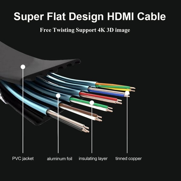 CABLE HDMI HDTV FLAT V1.4 3M 2160P4