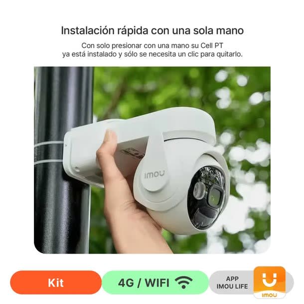 Cámara Wifi/4G Lte AOV PT 360°- 5MP - 3K Con Batería y Panel Solar | Imou4