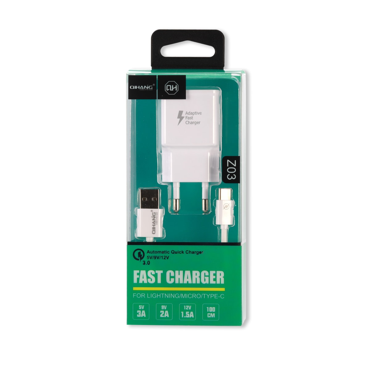 CHARGER FAST FOR USB - LIGHTNING 3.0 0