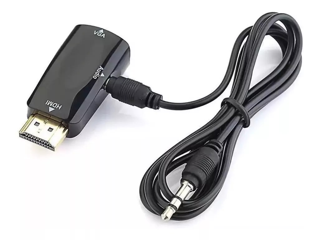 ADAPTADOR HDMI A VGA HEMB AUDIO 1080P FULL HD CABLE AUXILIAR3
