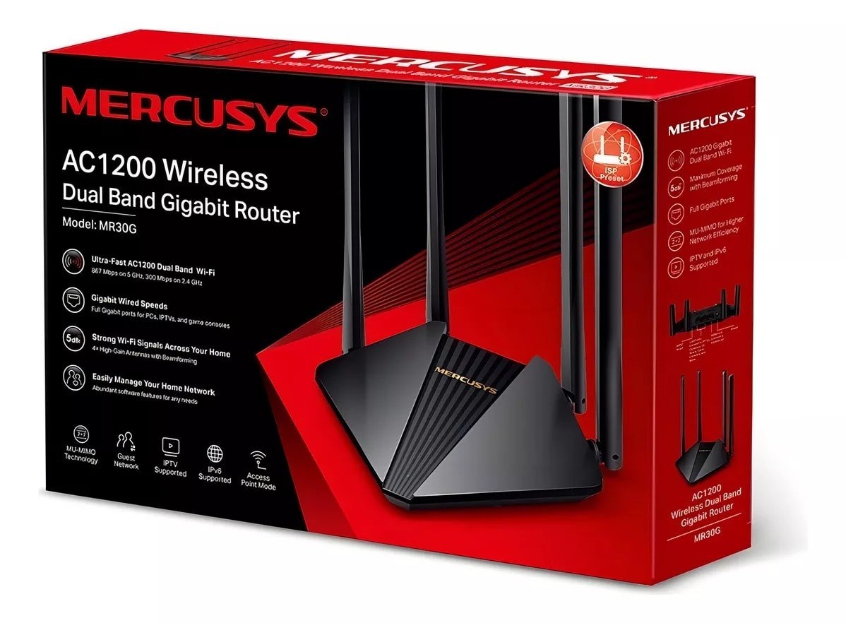 MERCUSYS AC1200 WIRELESS DUAL BAND GIBABIT ROUTER MMR30G2