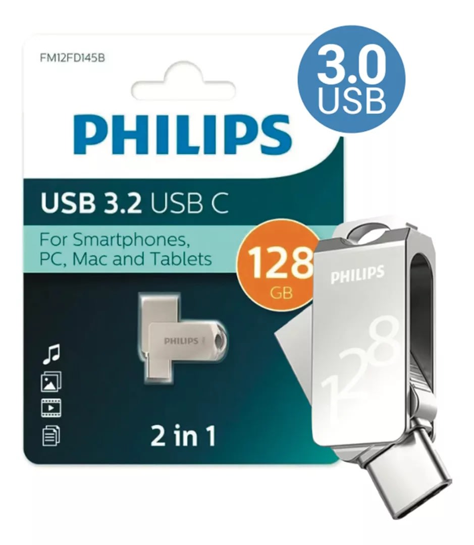 PHILIPS USB 3.2 USB C 128GB 0
