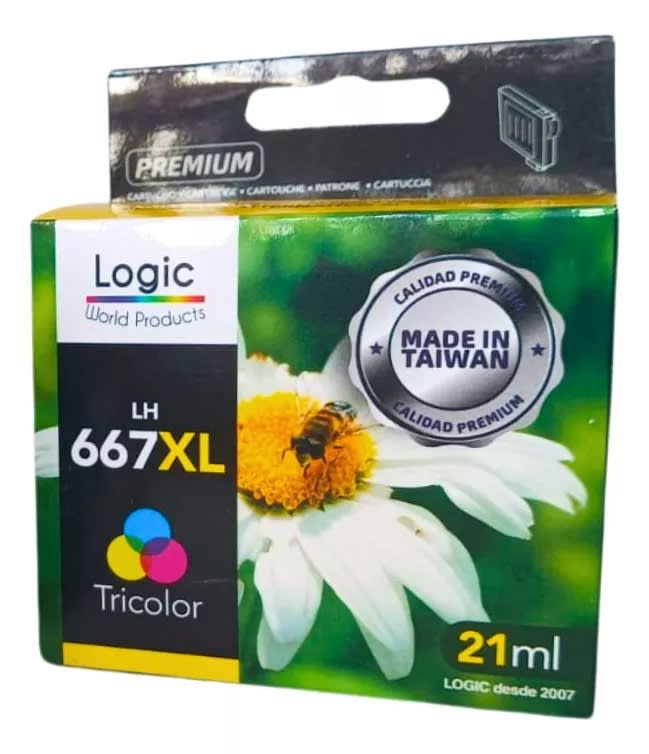 TINTA PREMIUM 667XL TRICOLOR LOGIC 21ML 0