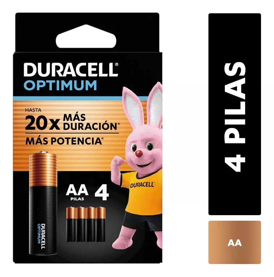 PILAS AA (4) DURACELL OPTIMUM2