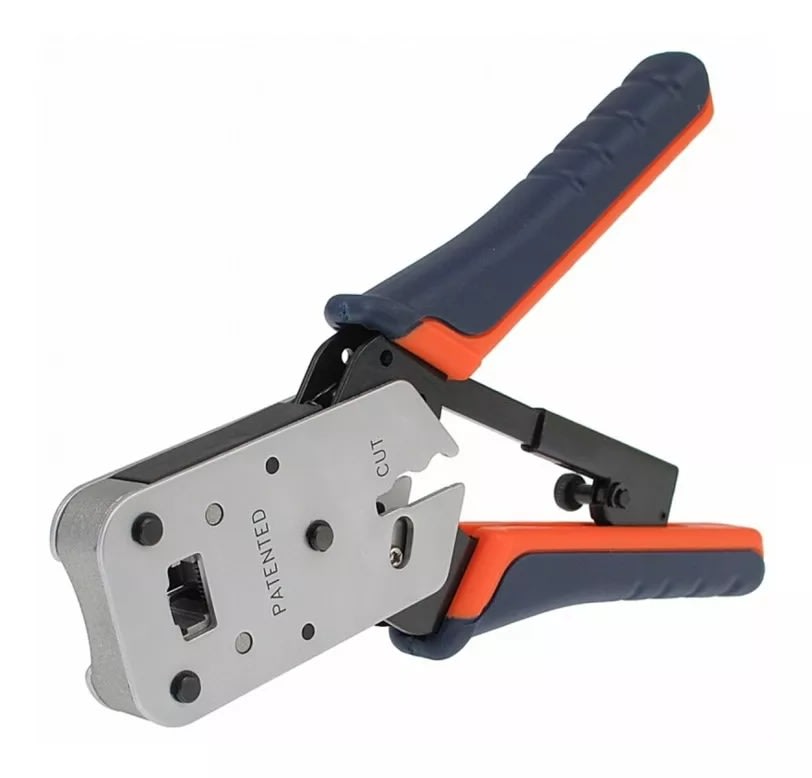 CRIMPADORA CABLE  RED RJ45 CON TRINQUETE HT-L2182R NARANJA2