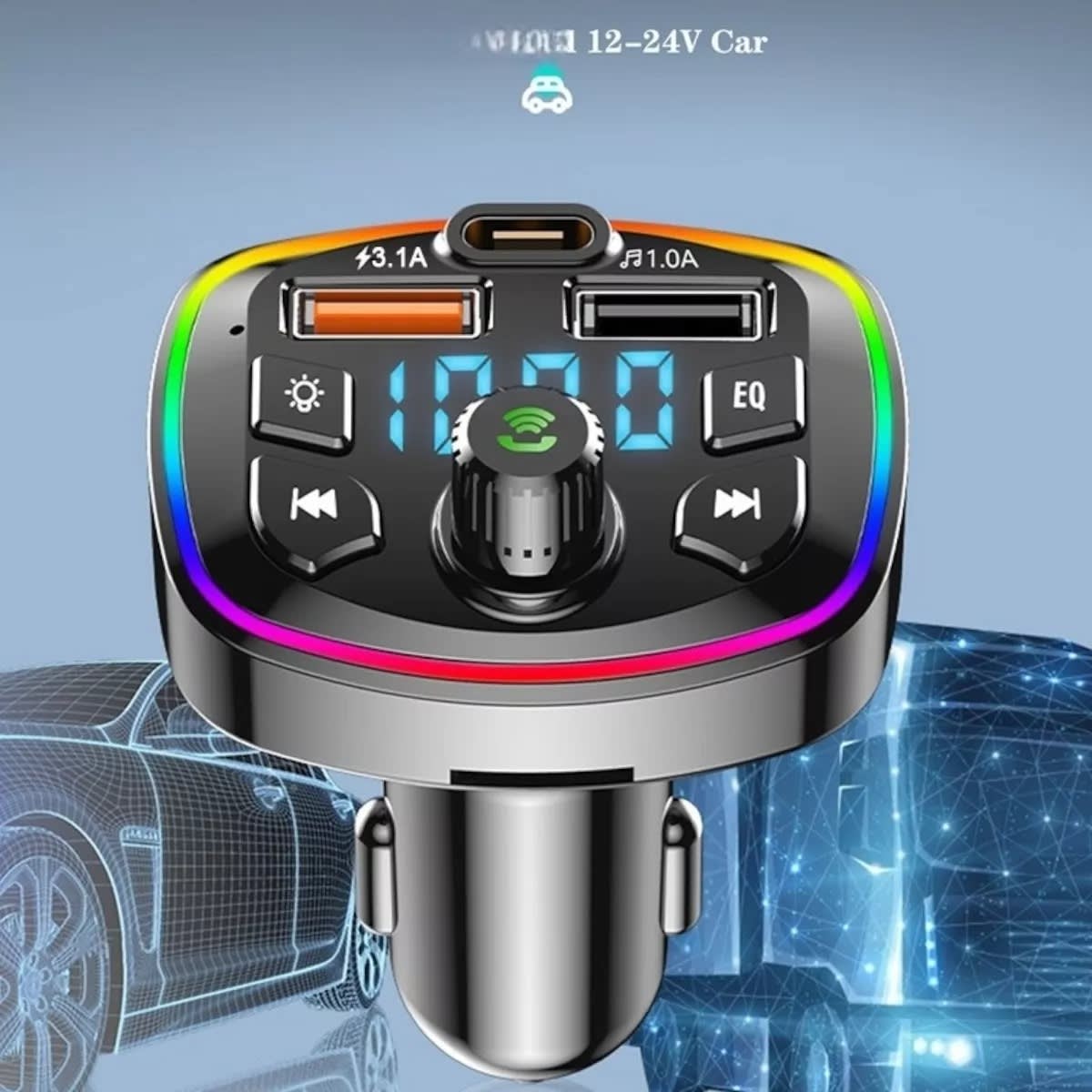 CAR FM PLAYER Q7 PD 20W 3.1A 12-24V4