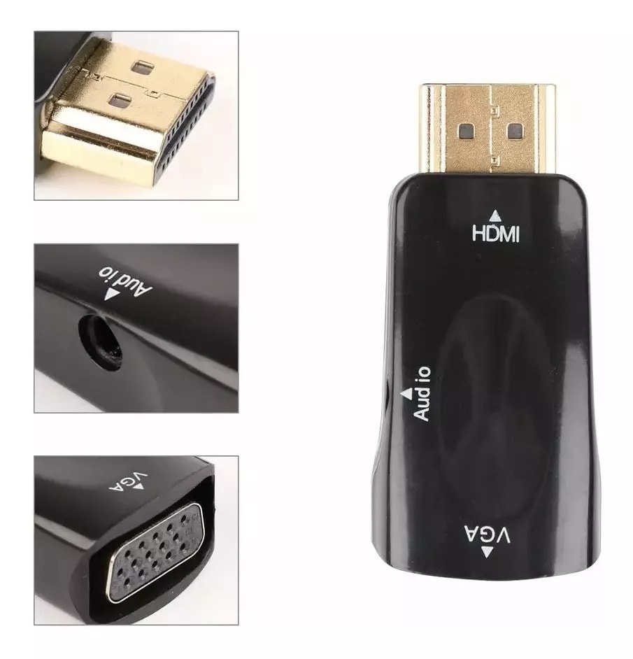 ADAPTADOR HDMI A VGA HEMB AUDIO 1080P FULL HD CABLE AUXILIAR 0