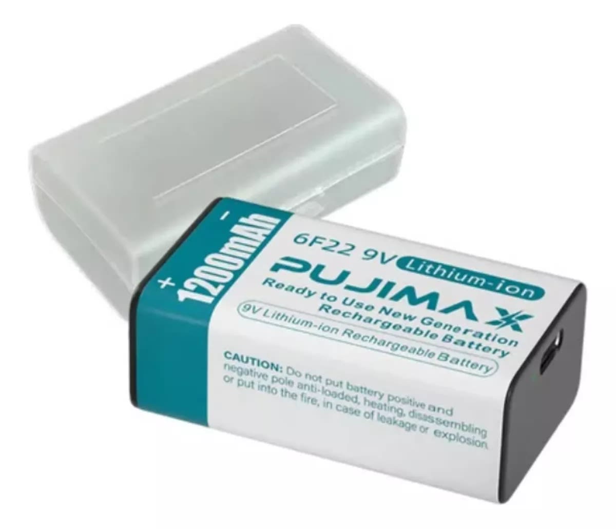 BATERÍA RECARGABLE LITIO 9V USB TIPO C 1200MAH 0