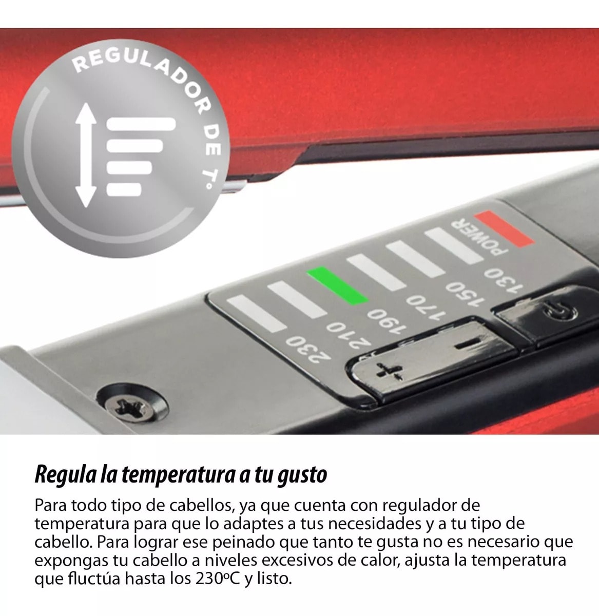 Alisador De Pelo Siegen SG-3510C14 Rojo2