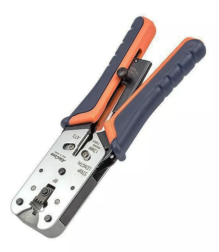 CRIMPADORA CABLE  RED RJ45 CON TRINQUETE HT-L2182R NARANJA3