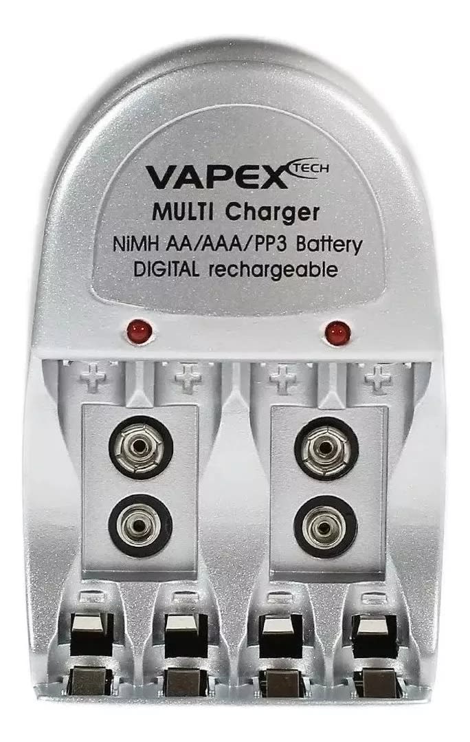 CARGADOR MAS 4 PILAS AA/AAA RECARGABLES 9V 1000 CICLOS DE RECARGA 0