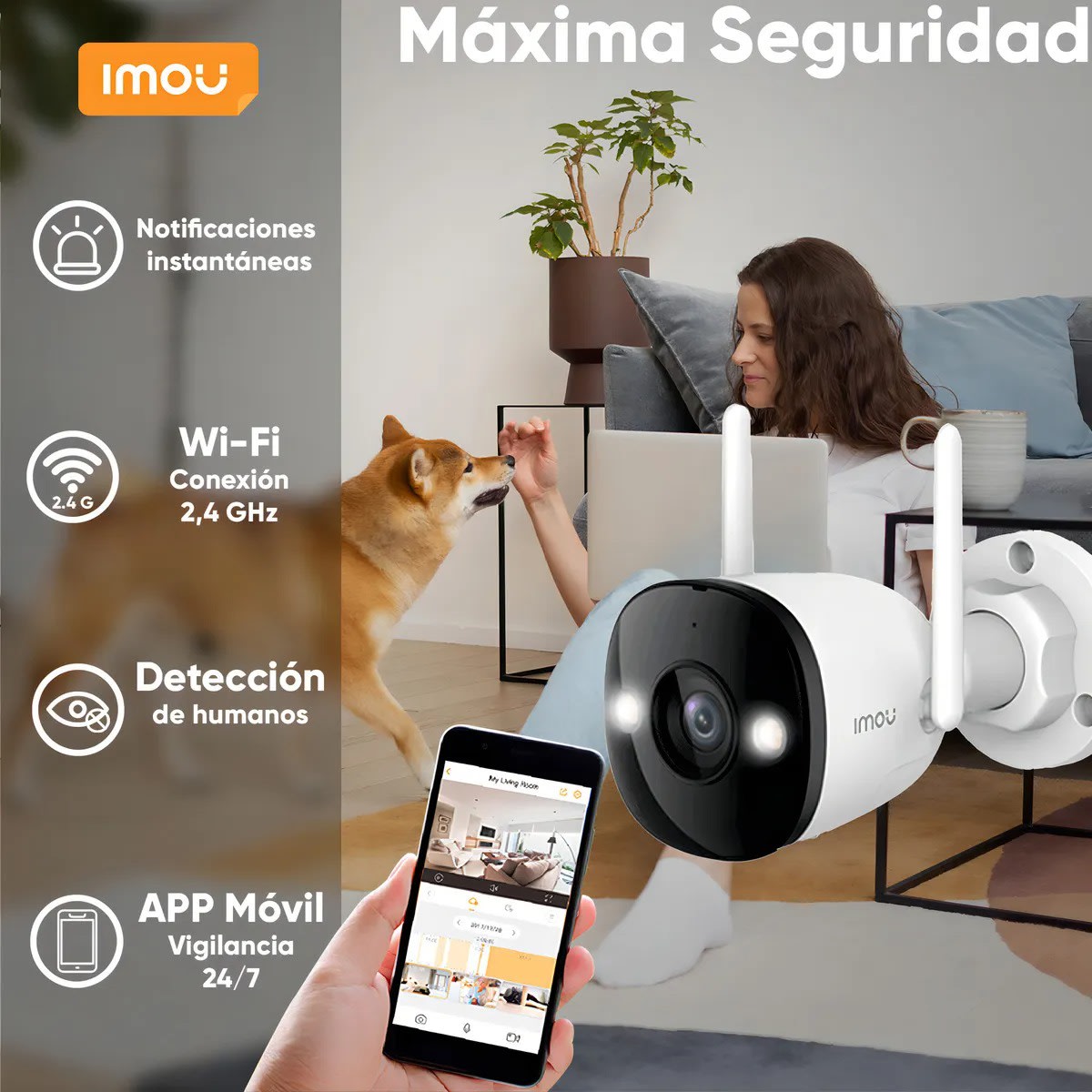 IMOU BULLET 2E OUTDOOR SMART SECURITY CAMERA 3K 5MP4