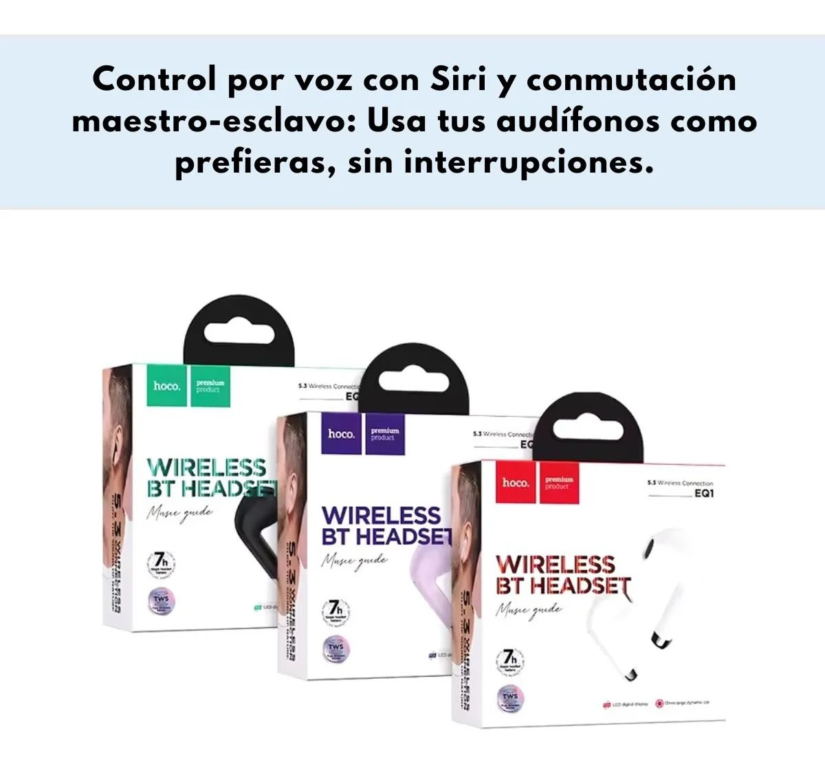 WIRELESS BT HEADSET 5.3 EQ1 7H HOCO4
