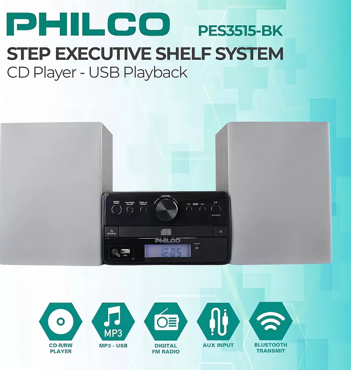 Minicomponente Philco PES3515-BK gris y negro con bluetooth2