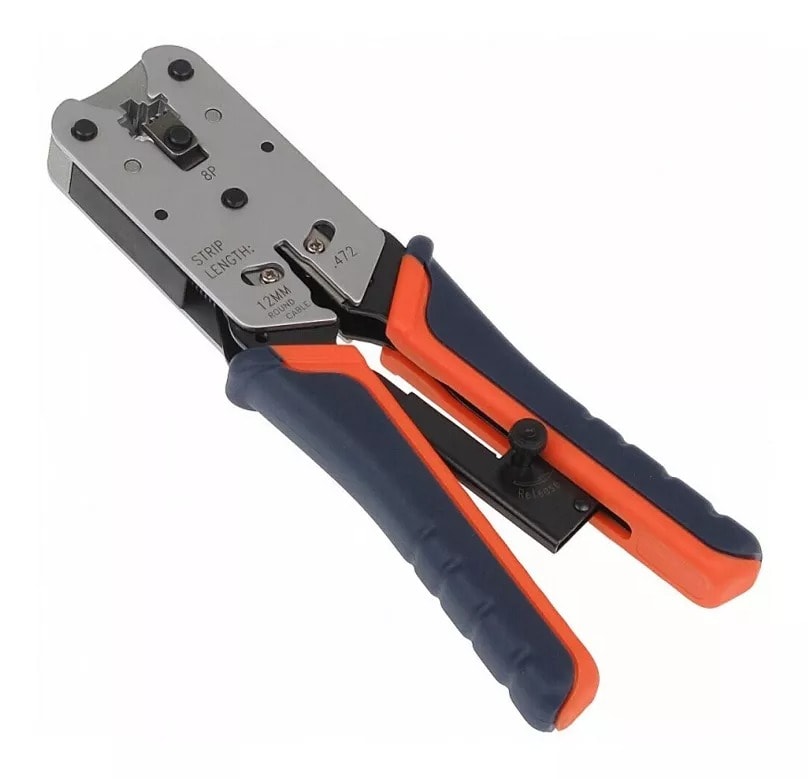 CRIMPADORA CABLE  RED RJ45 CON TRINQUETE HT-L2182R NARANJA 0