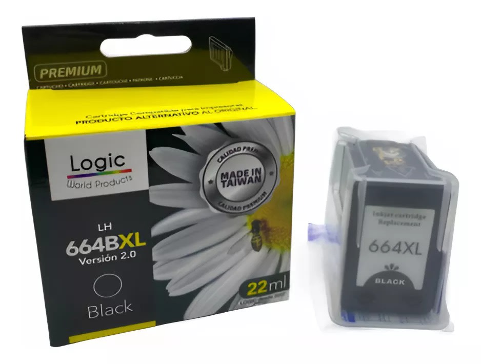 TINTA PREMIUM 664BXL 22ML BLACK LOGIC2
