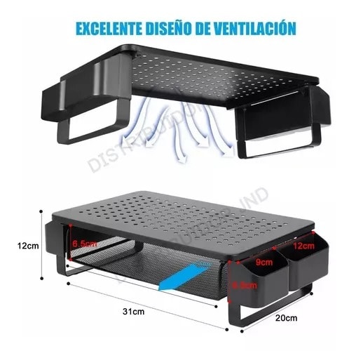 BASE MONITOR SOPORTE NIVELES METALICA PARA NOTEBOOK PC IMPRESORA6
